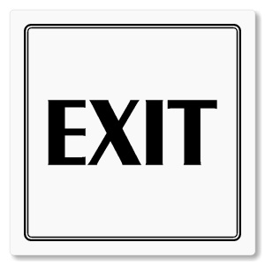 Exit, 80x80mm, bílá, Utah